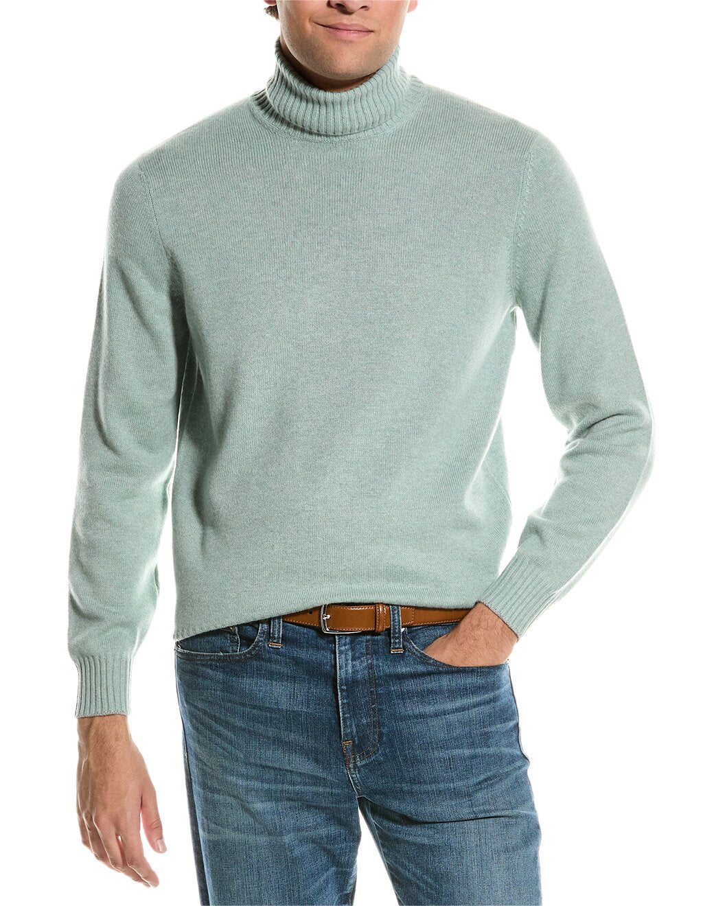 BRUNELLO CUCINELLI MEN'S 100% CASHMERE CASUAL TURTLENECK SWEATER