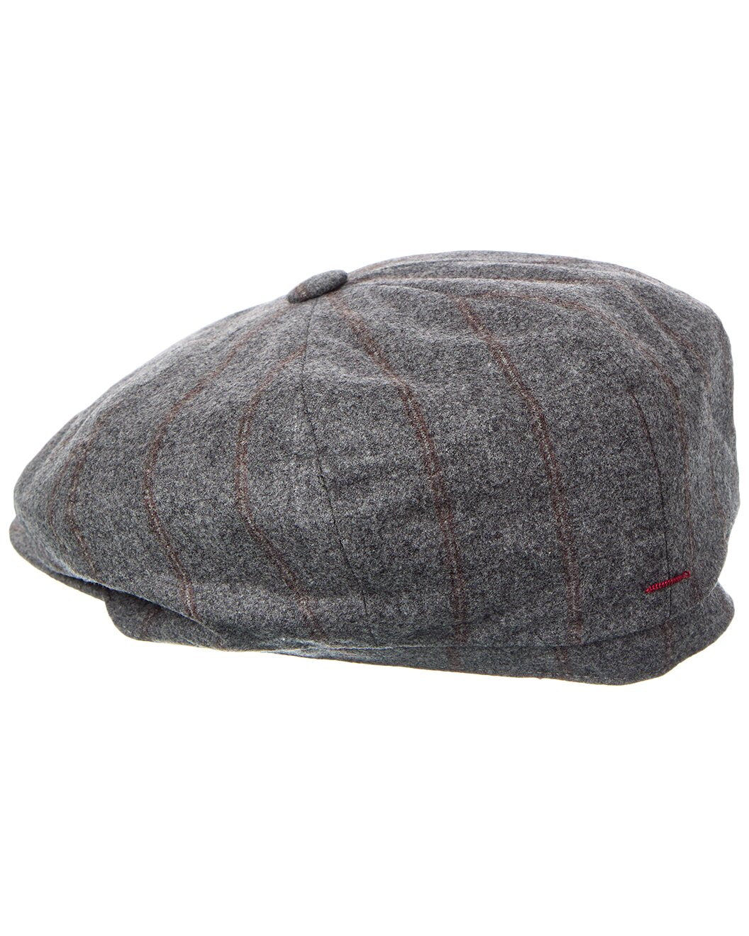 BRUNELLO CUCINELLI MEN'S GRAY WOOL BLEND FLAT HAT NEW