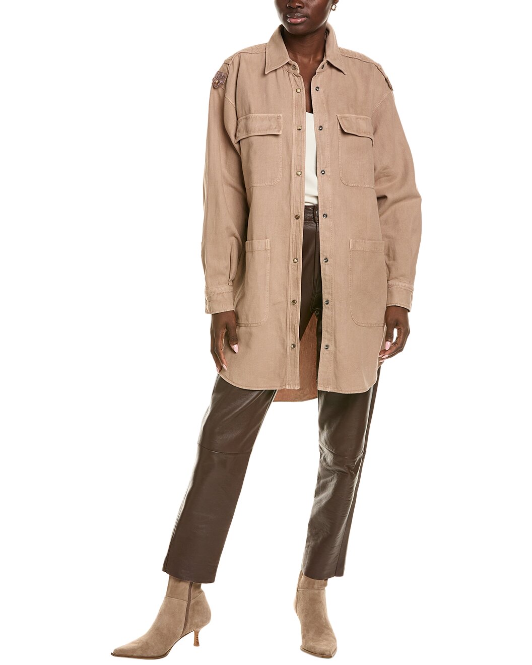 BRUNELLO CUCINELLI WOMEN'S COTTON SHIRT STYLE JACKET