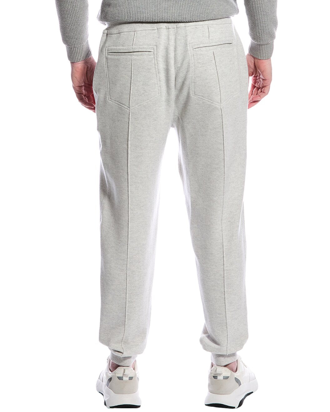 BRUNELLO CUCINELLI MEN'S 100% CASHMERE GRAY ATHLETIC FASHION GYM/SWEATPANTS
