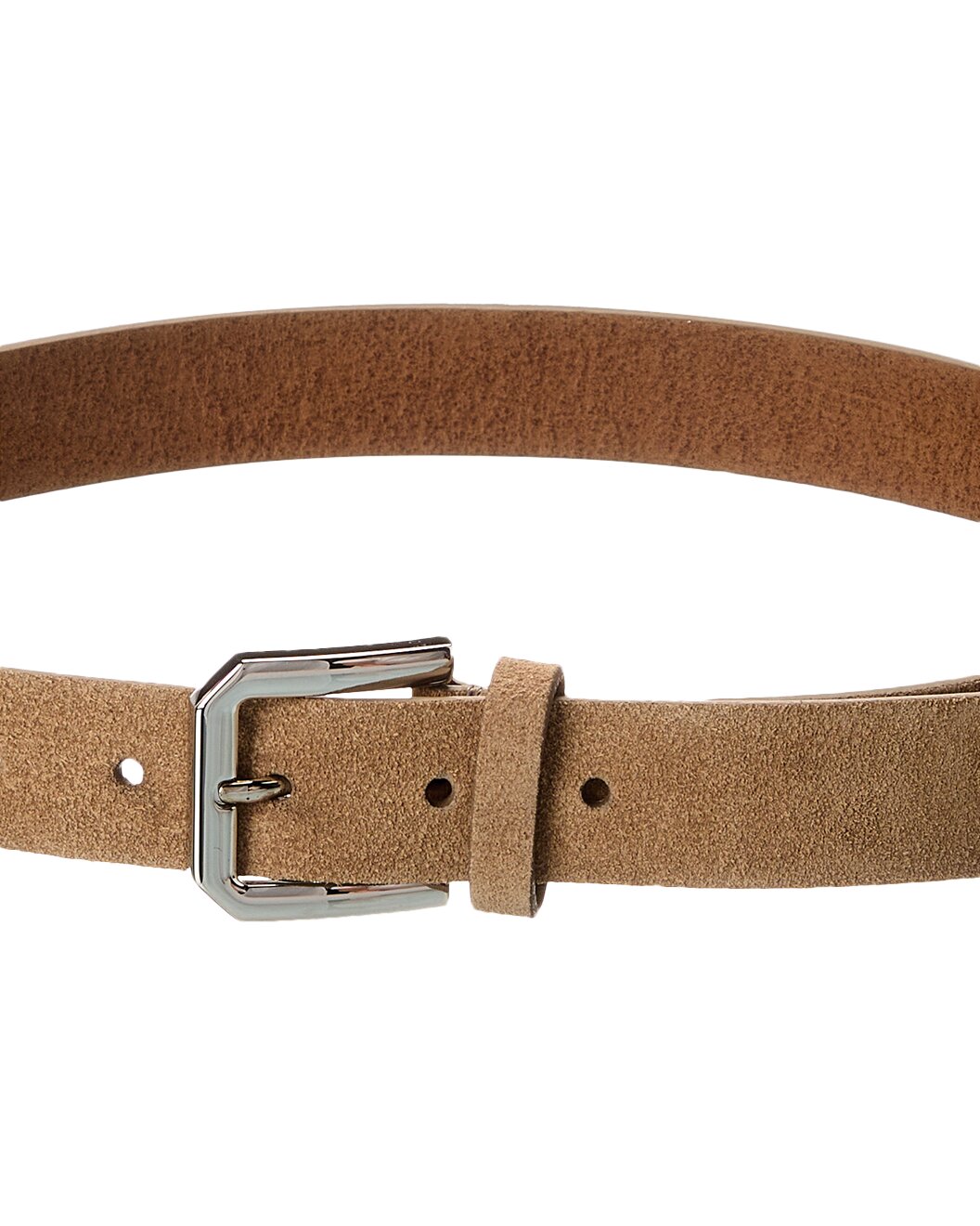 BRUNELLO CUCINELLI MEN'S TOBACCO SUEDE LEATHER BELT