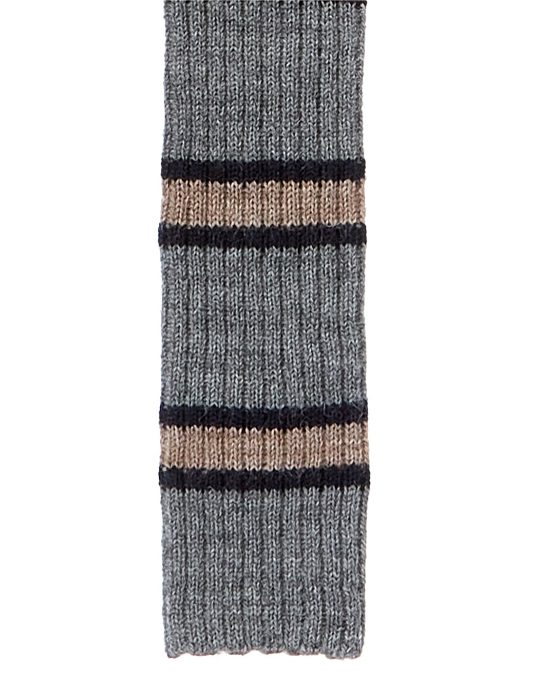BRUNELLO CUCINELLI MEN'S TWO TONE WOOL BLEND SKINNY KNIT TIE NEW