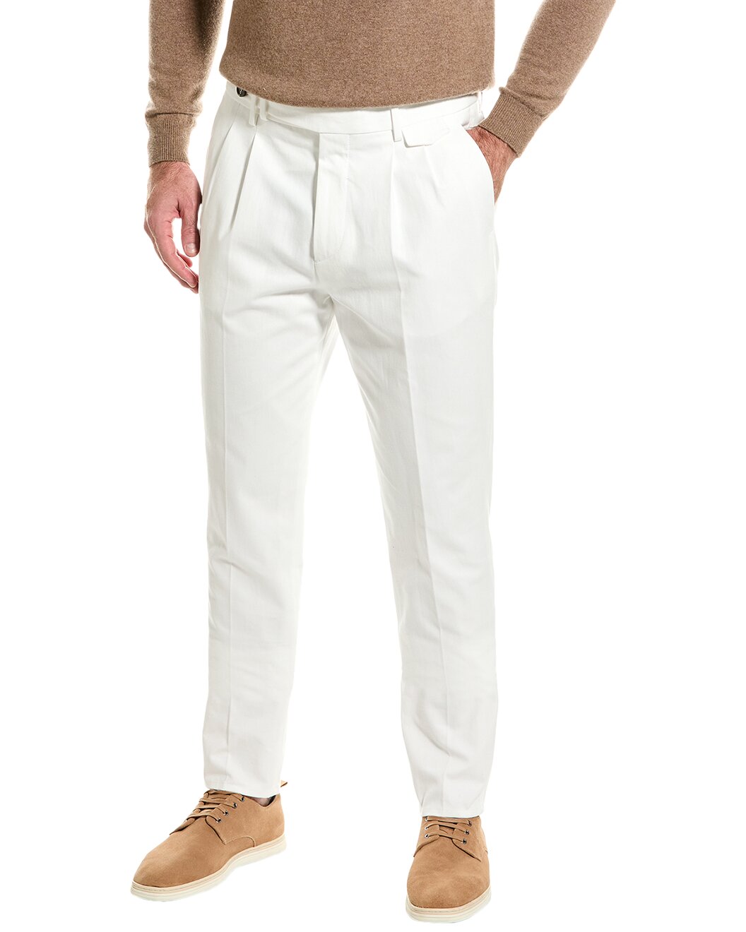 BRUNELLO CUCINELLI MEN'S 100% COTTON CASUAL PANTS/TROUSERS