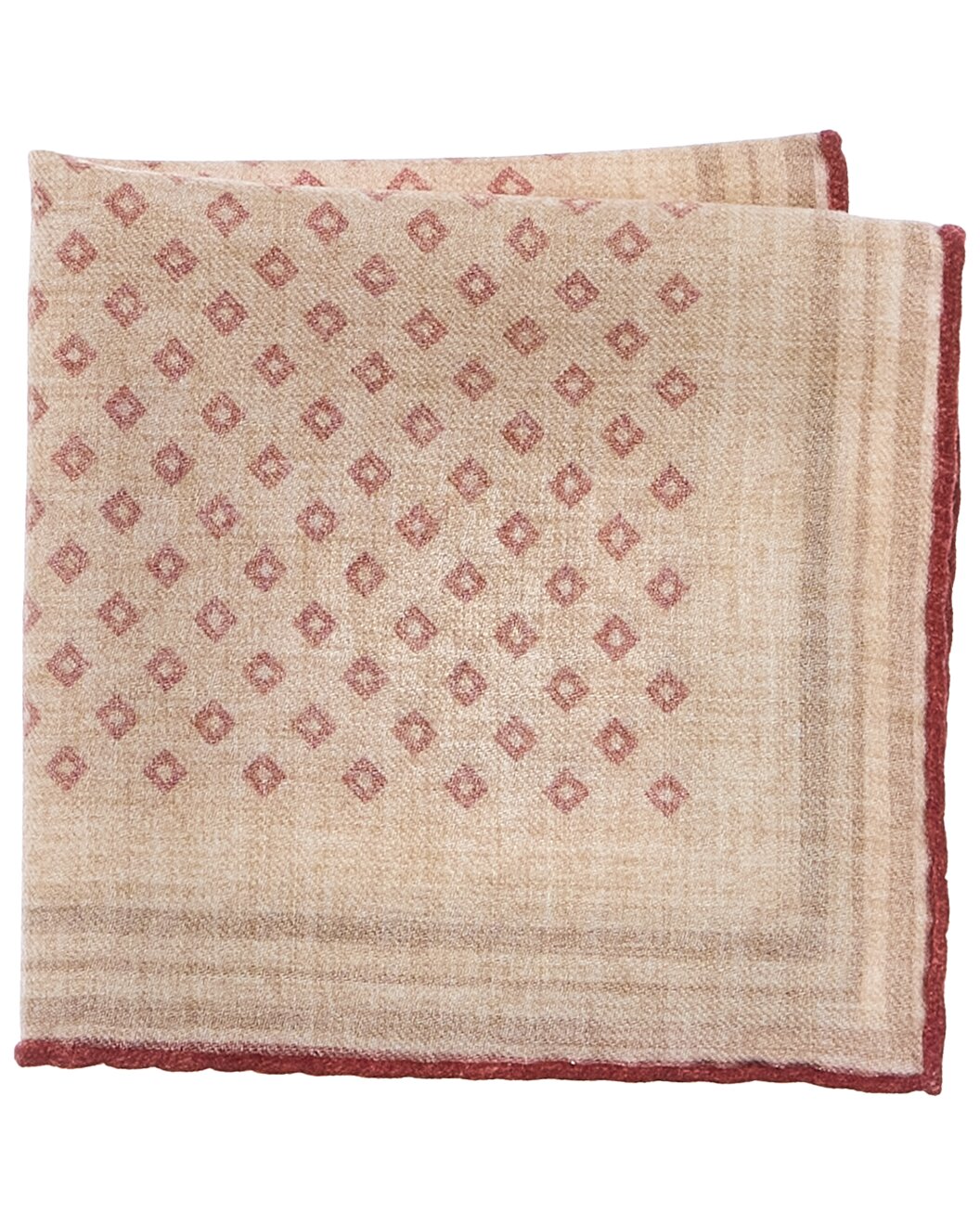BRUNELLO CUCINELLI MEN'S 100% WOOL GEOMETRIC POCKET SQUARE