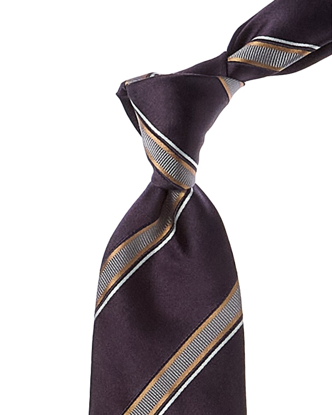 BRUNELLO CUCINELLI MEN'S STRIPED SKINNY SILK TIE NEW