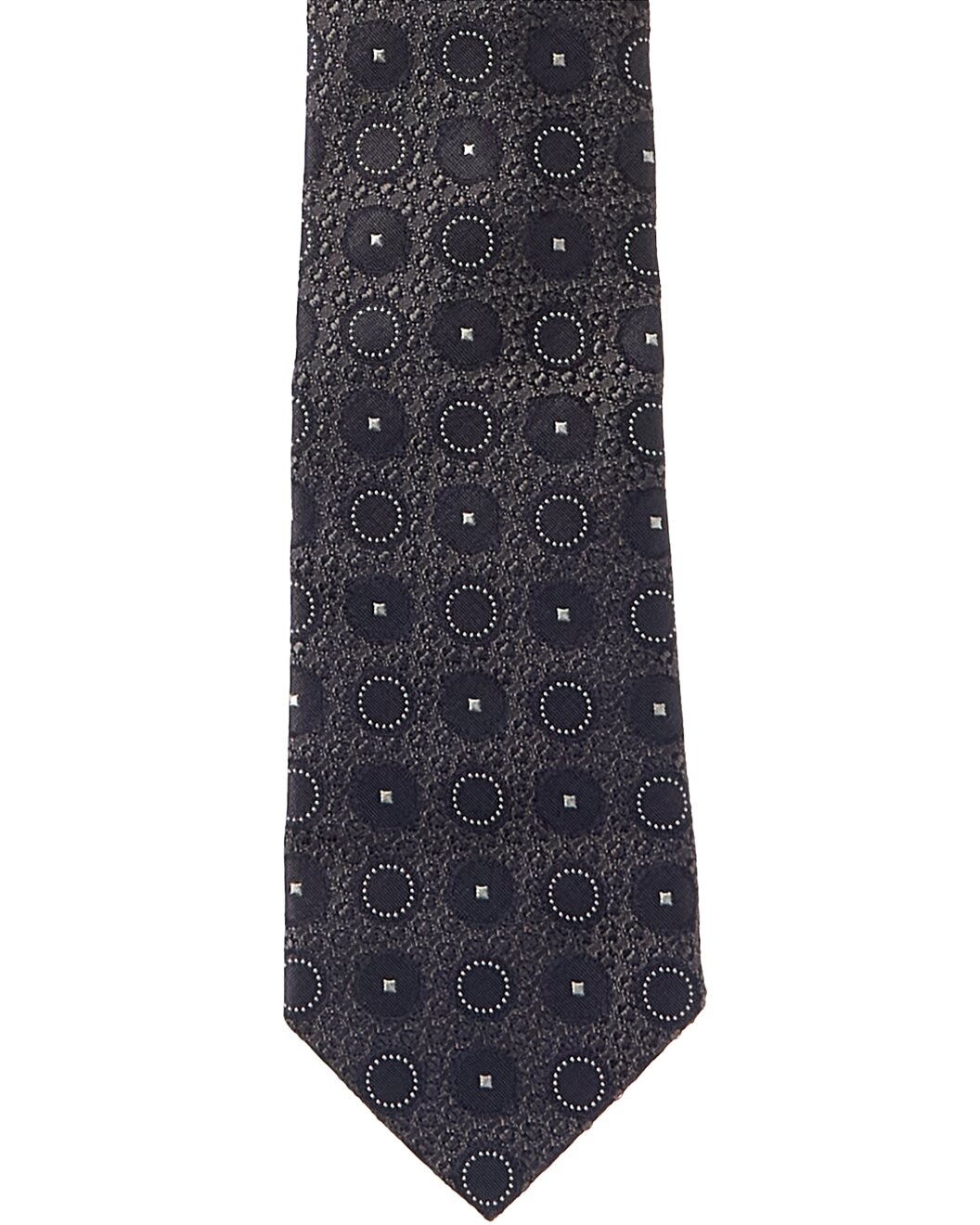 BRUNELLO CUCINELLI MEN'S 100% SILK GEOMETRIC SKINNY TIE NEW