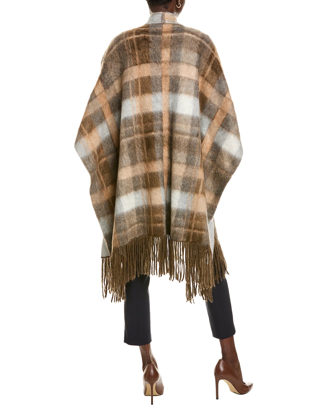 BRUNELLO CUCINELLI WOMEN'S CASHMERE & WOOL BLEND HOODIE STYLE SHAWL/JACKET