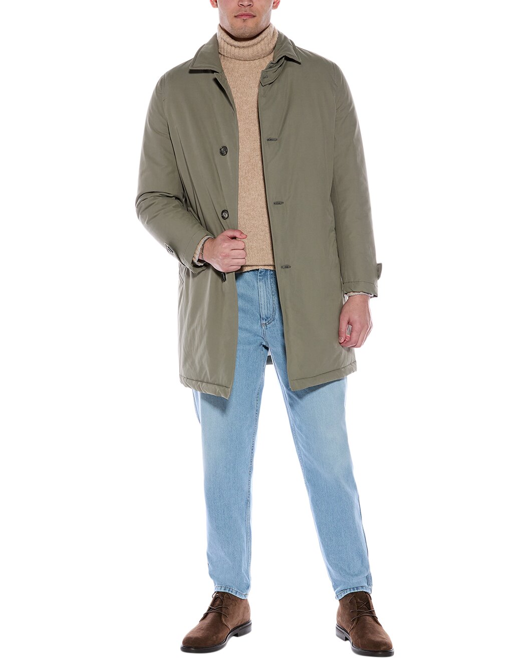 BRUNELLO CUCINELLI MEN'S DOWN FILLED TRENCH COAT STYLE PUFFER PARKA NEW