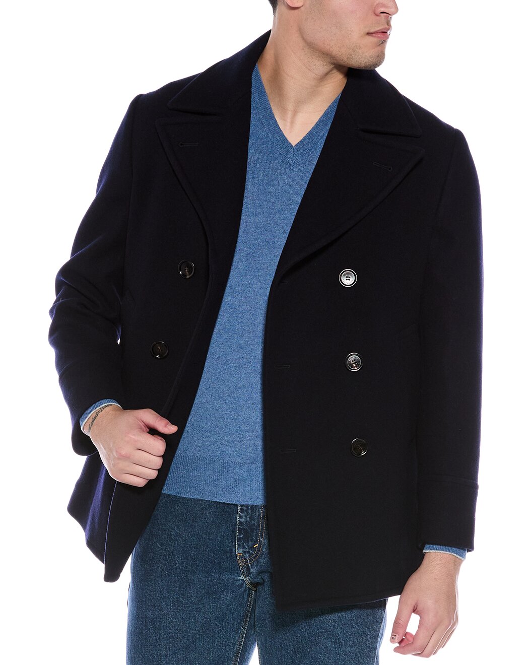 BRUNELLO CUCINELLI MEN'S CASHMERE BLEND PEA COAT STYLE OVERCOAT /JACKET NEW