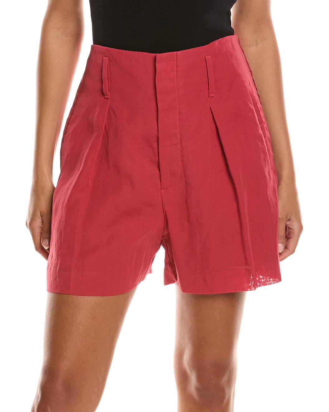 BRUNELLO CUCINELLI WOMEN'S RED RELAXED COTTON SHORTS