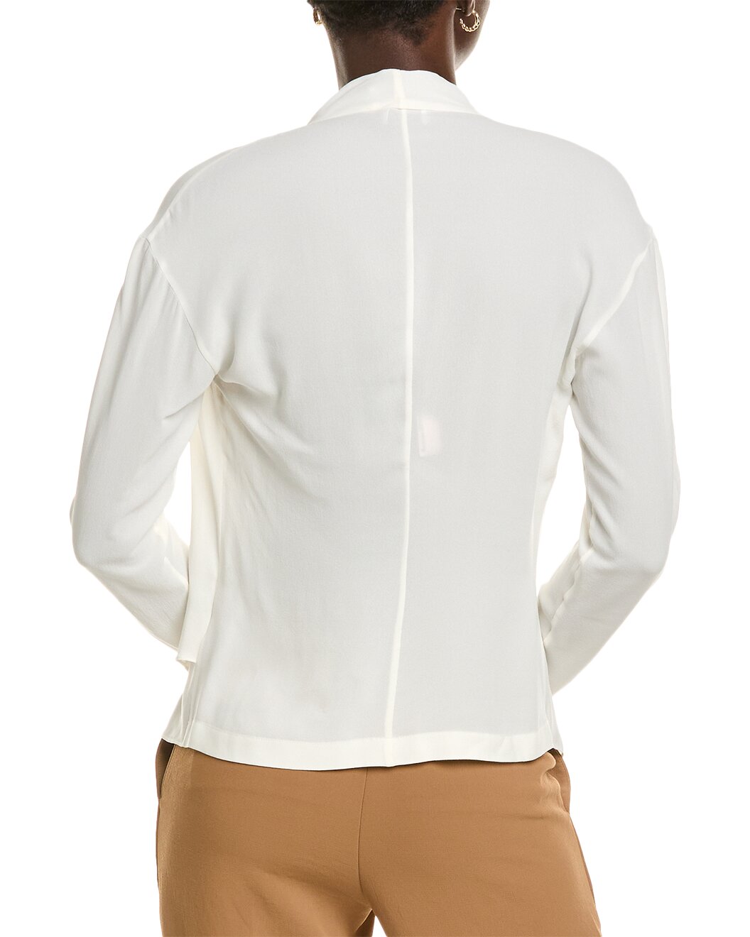 BRUNELLO CUCINELLI WOMEN'S CASUAL 100% SILK LONG SLEEVE SHIRT/TOP