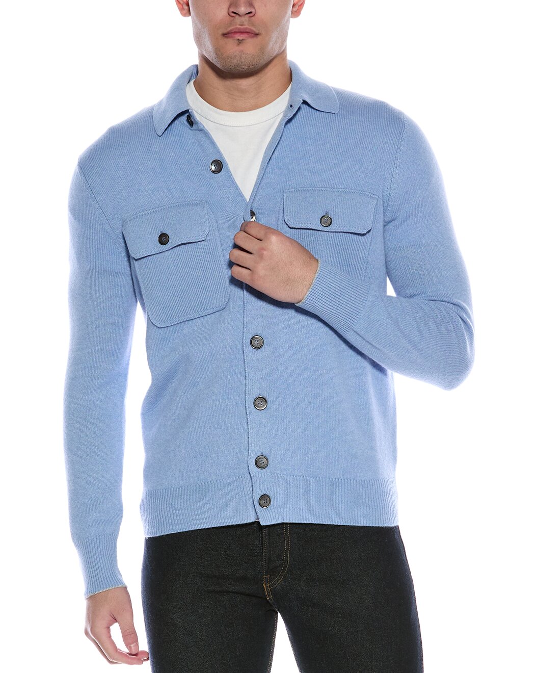 BRUNELLO CUCINELLI MEN'S 100% CASHMERE BUTTON DOWN CARDIGAN STYLE KNIT SWEATER