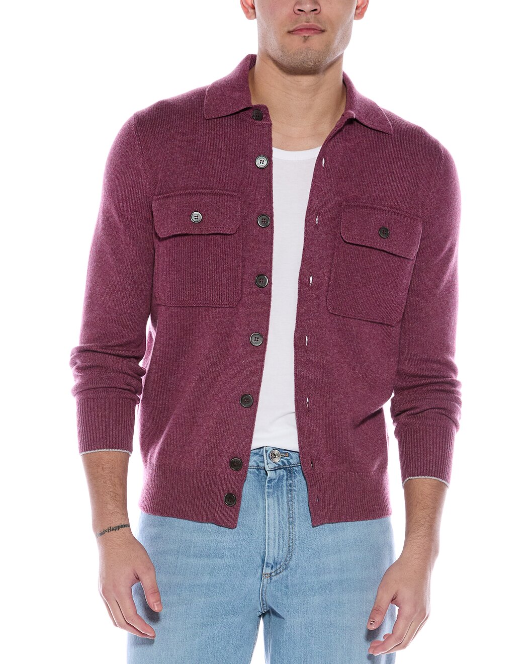 BRUNELLO CUCINELLI MEN'S 100% CASHMERE BUTTON DOWN CARDIGAN STYLE KNIT SWEATER