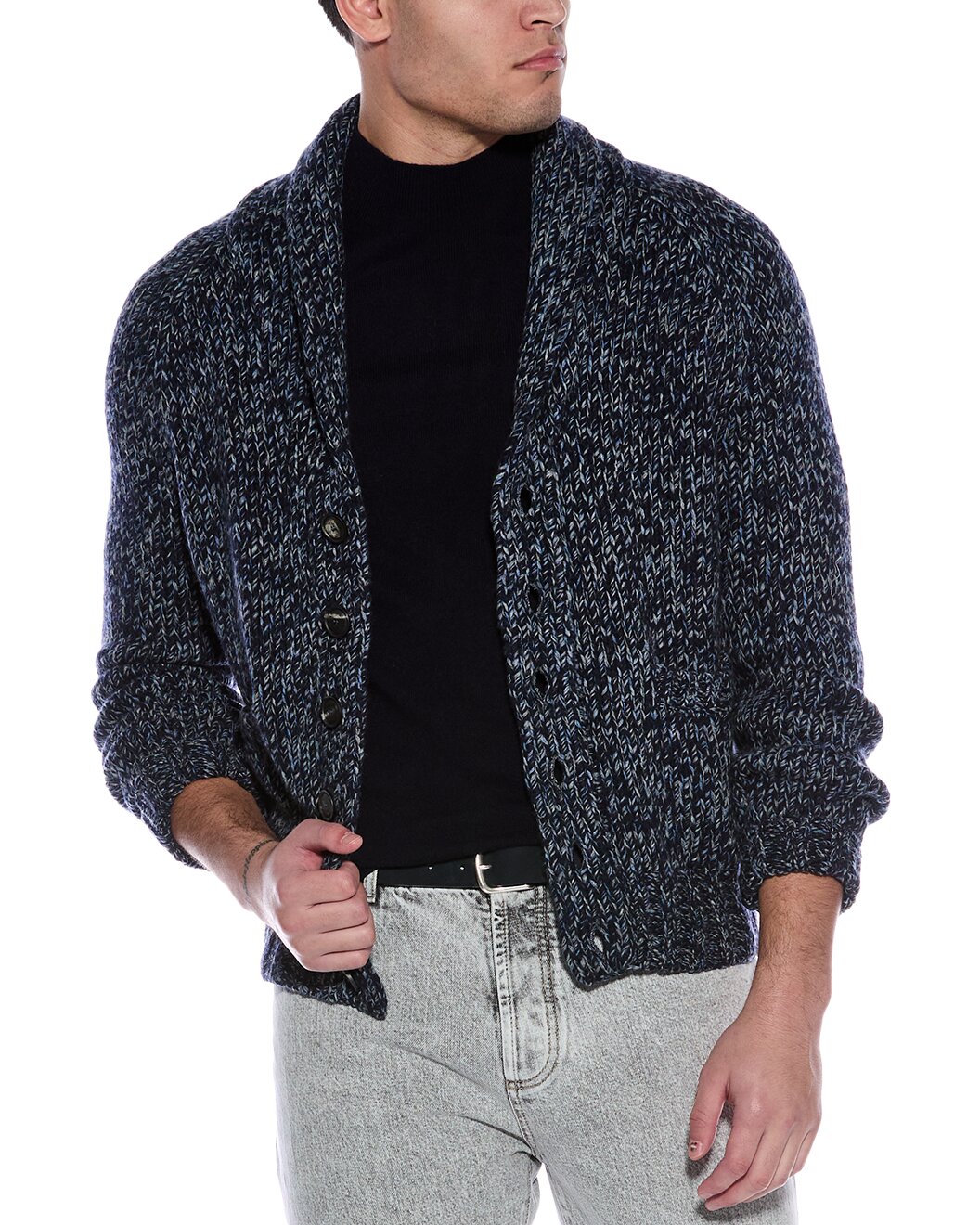 BRUNELLO CUCINELLI MEN'S TWO TONE CASHMERE BLEND KNIT CARDIGAN/SWEATER NEW