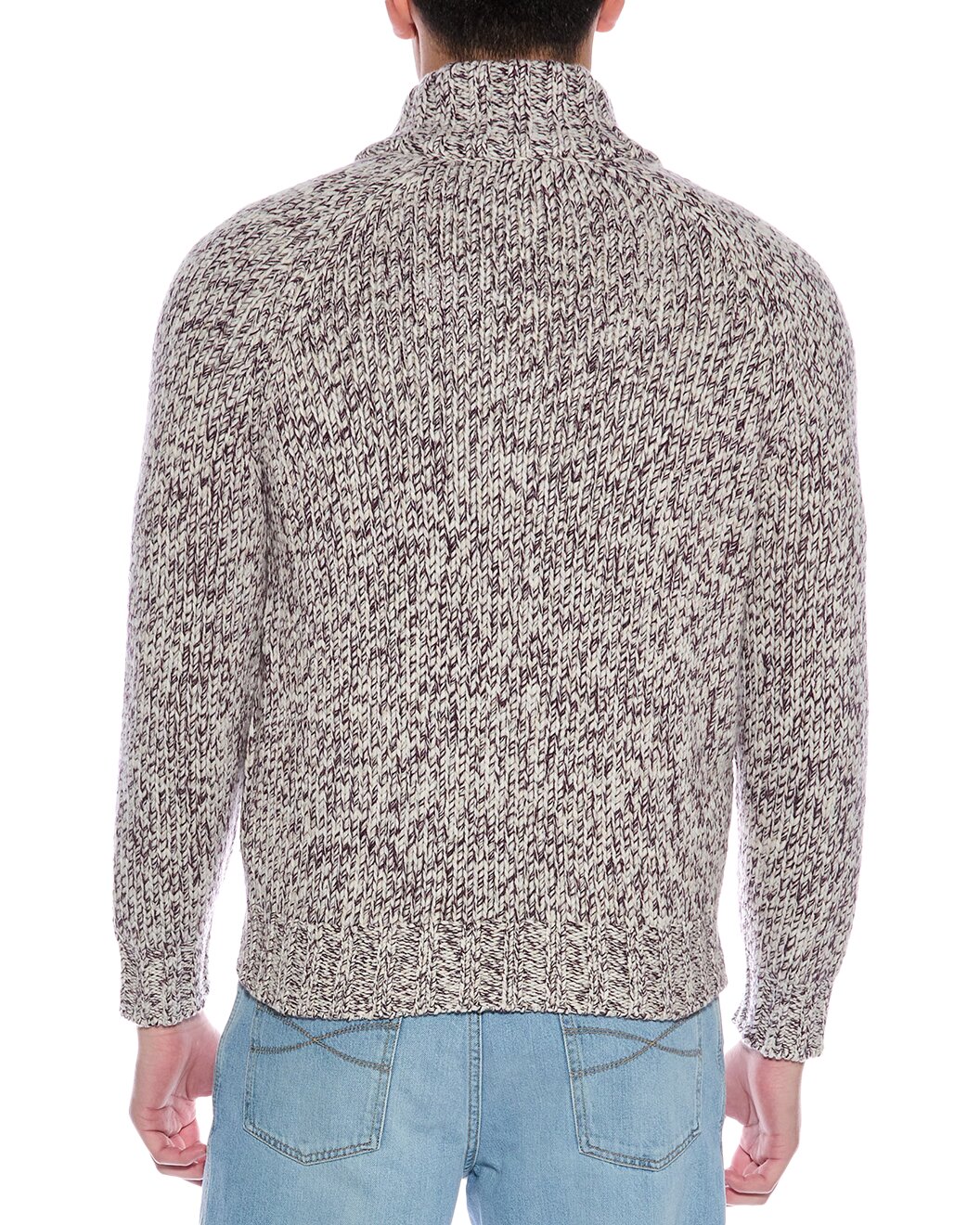 BRUNELLO CUCINELLI MEN'S CASHMERE BLEND ZIP UP CARDIGAN STYLE HEAVY KIT SWEATER