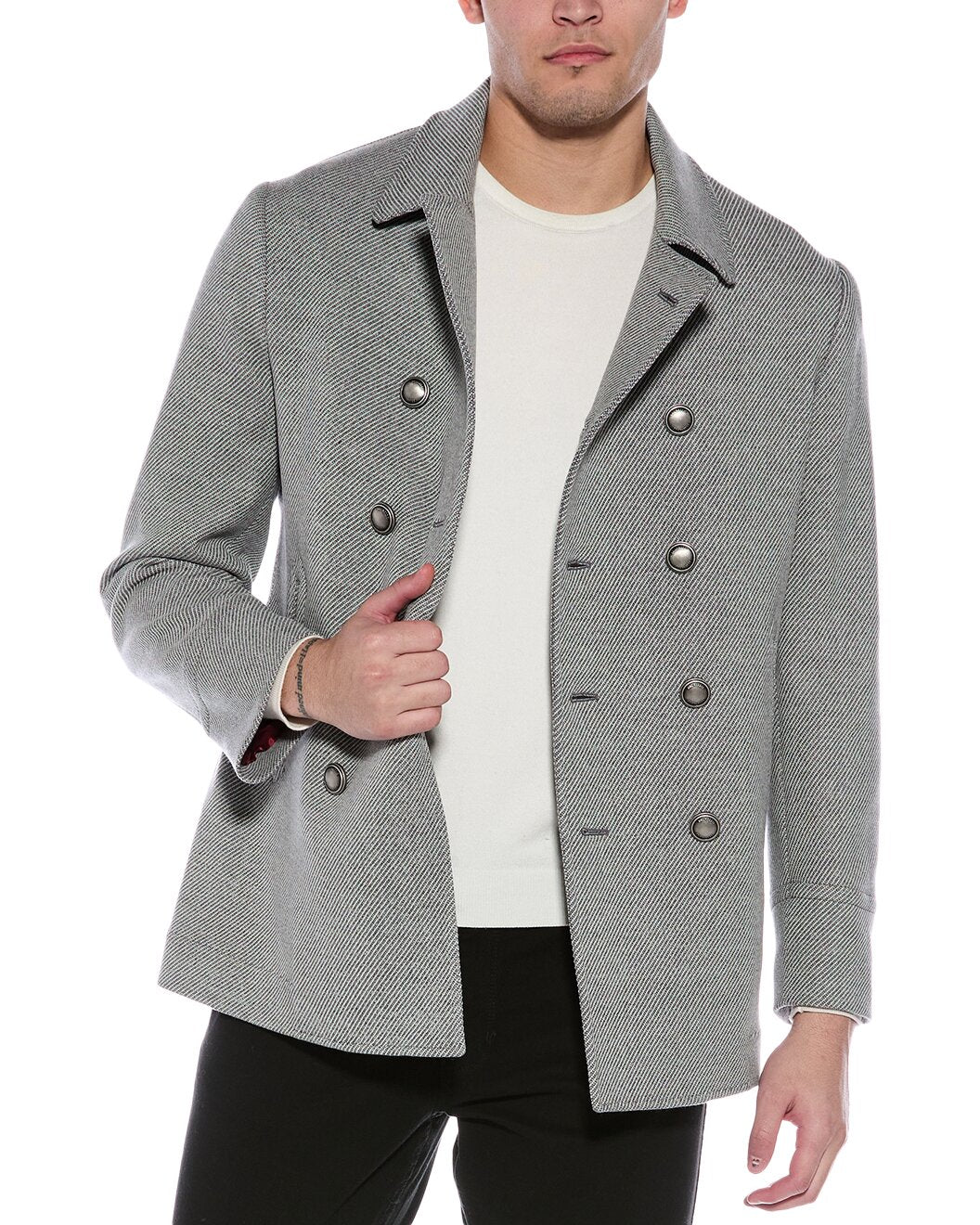 BRUNELLO CUCINELLI MEN'S CASHMERE BLEND PEA COAT STYLE OVERCOAT /JACKET NEW