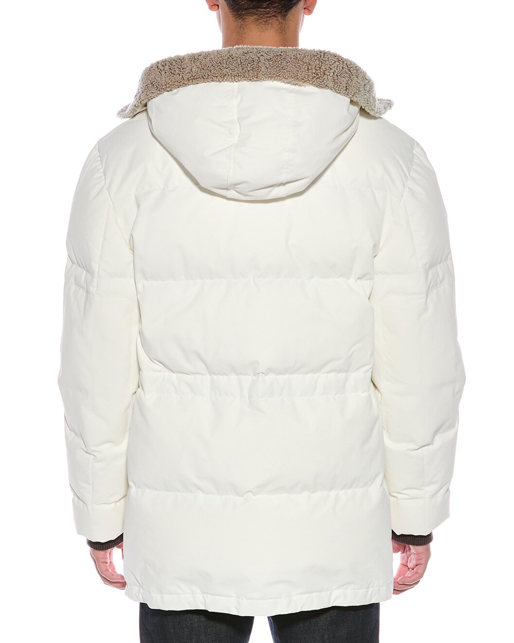 BRUNELLO CUCINELLI MEN'S OFF WHITE PADDED PARKA