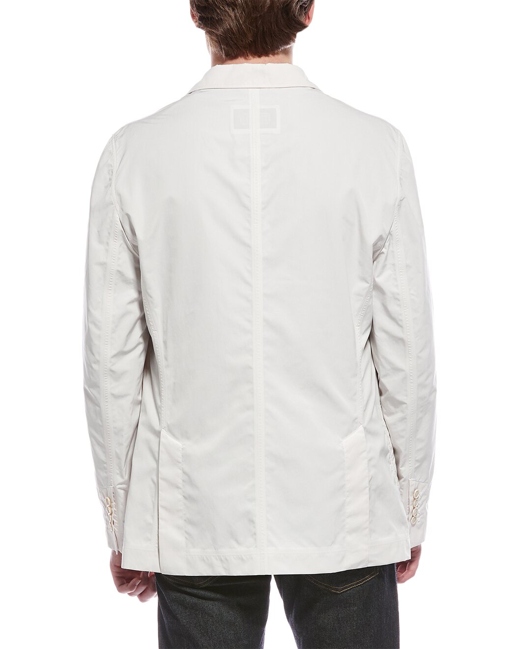 BRUNELLO CUCINELLI MEN'S OFF WHITE RELAXED BLAZER