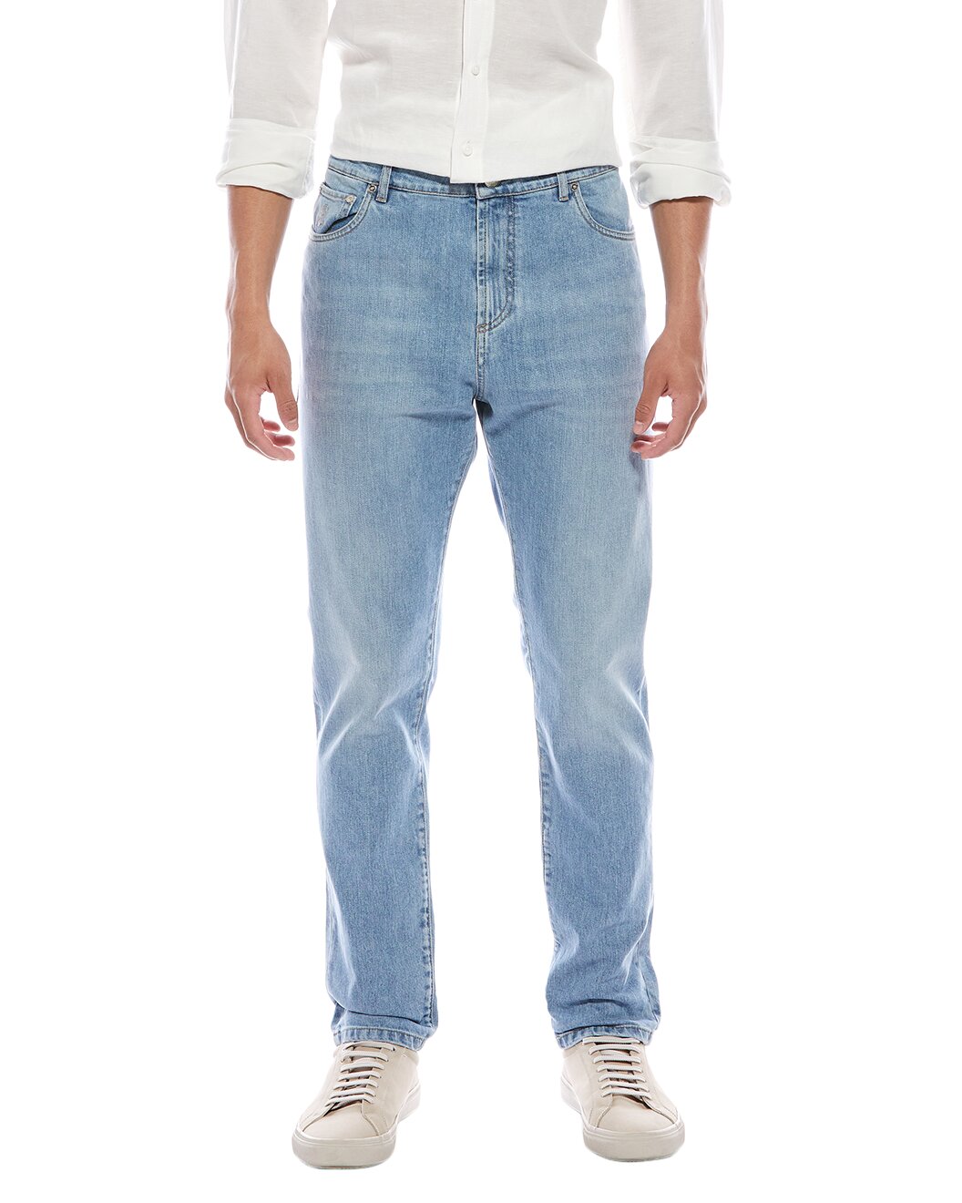 BRUNELLO CUCINELLI MEN'S 5 POCKET CASUAL BLUE DENIM JEAN PANTS