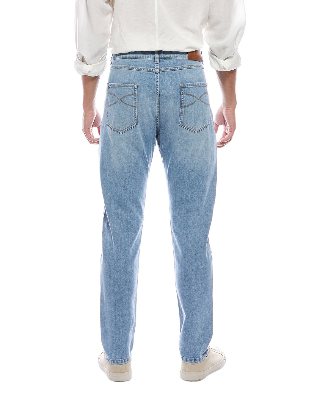 BRUNELLO CUCINELLI MEN'S 5 POCKET CASUAL BLUE DENIM JEAN PANTS