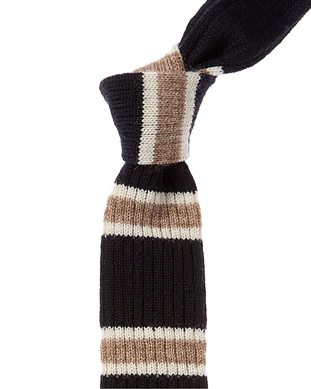 BRUNELLO CUCINELLI MEN'S TWO TONE SKINNY KNIT TIE NEW