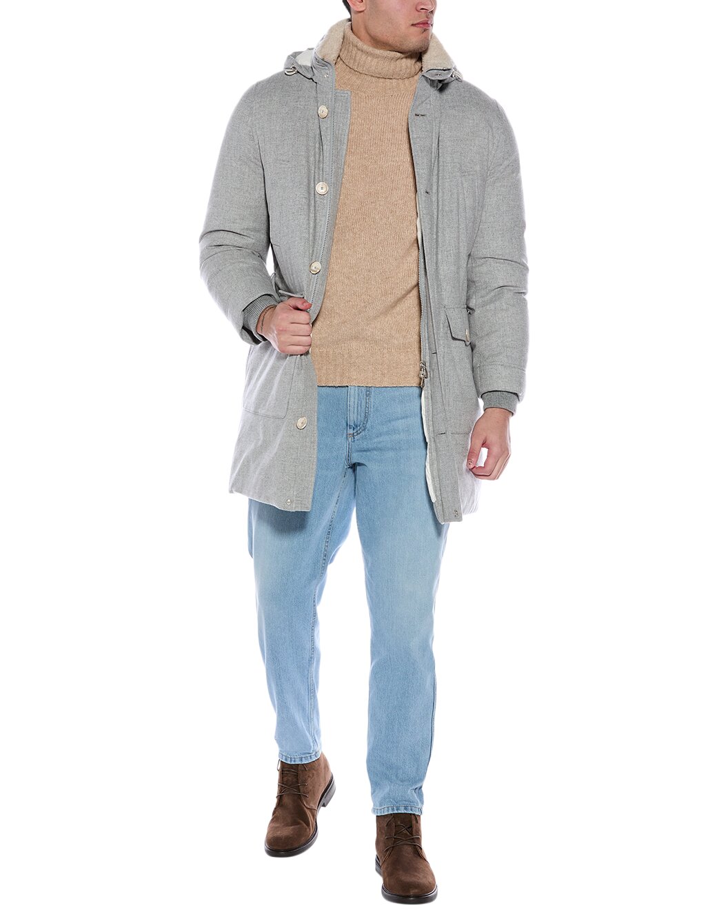BRUNELLO CUCINELLI MEN'S DOWN FILLED PUFFER PARKA OUTERWEAR/JACKET NEW