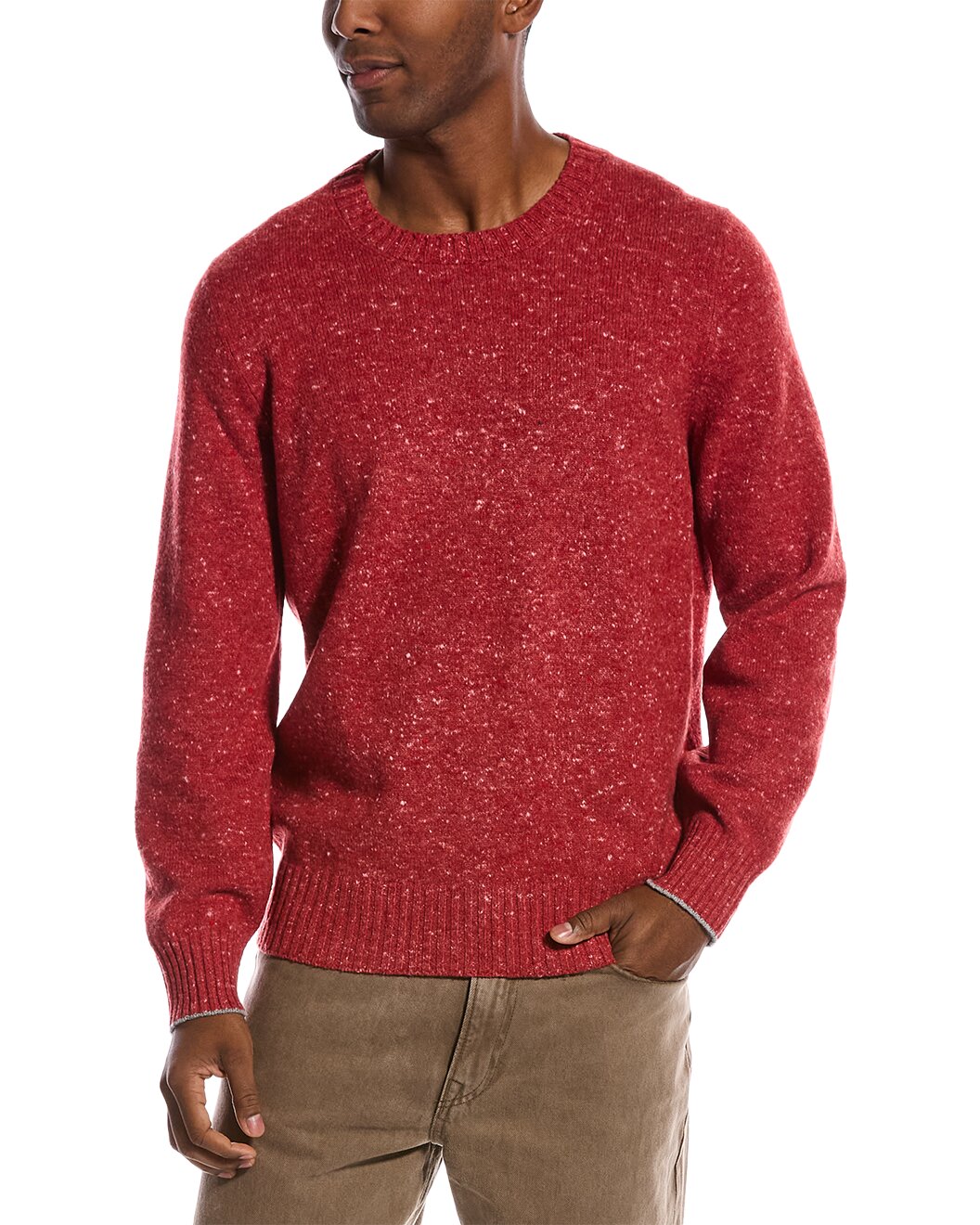 BRUNELLO CUCINELLI MEN'S CREW NECK KNIT CASHMERE SWEATER/PULLOVER