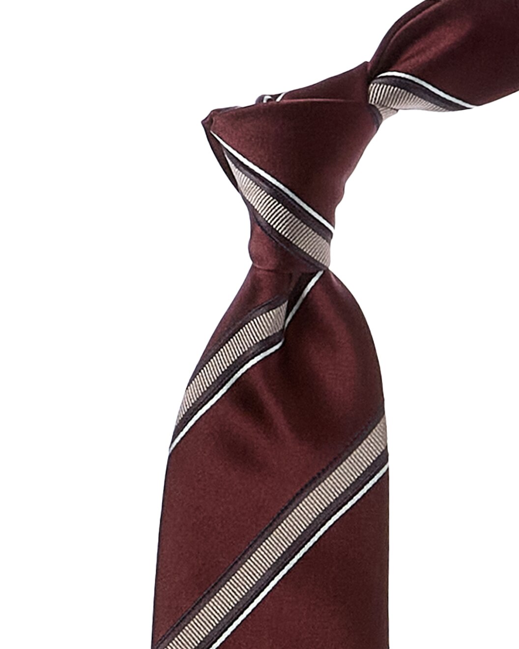 BRUNELLO CUCINELLI MEN'S SILK STIPED SKINNY TIE NEW