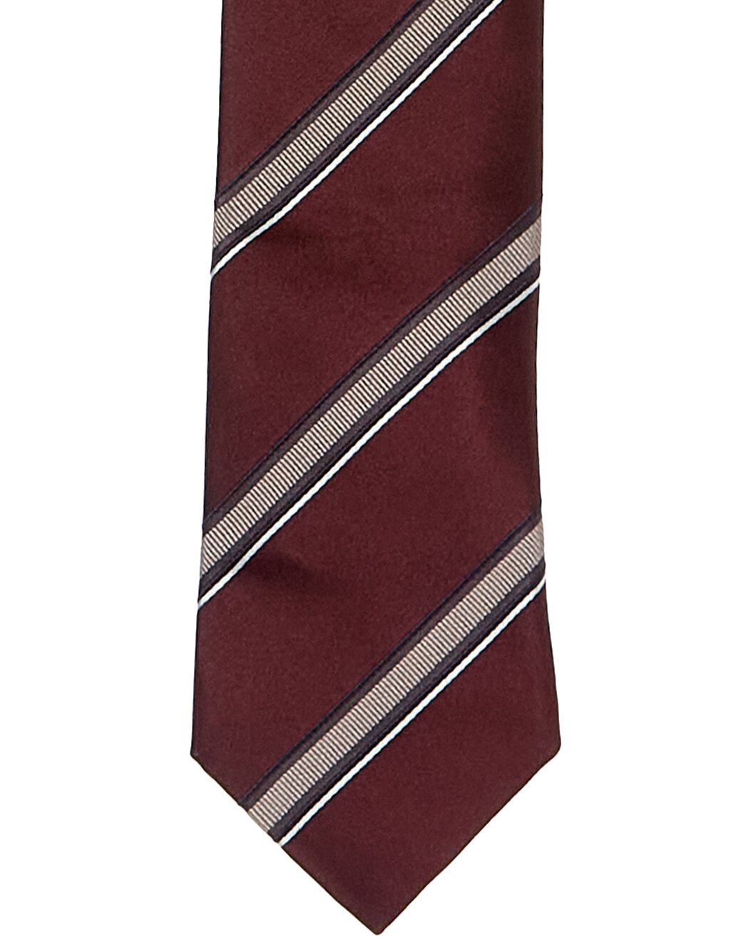 BRUNELLO CUCINELLI MEN'S SILK STIPED SKINNY TIE NEW