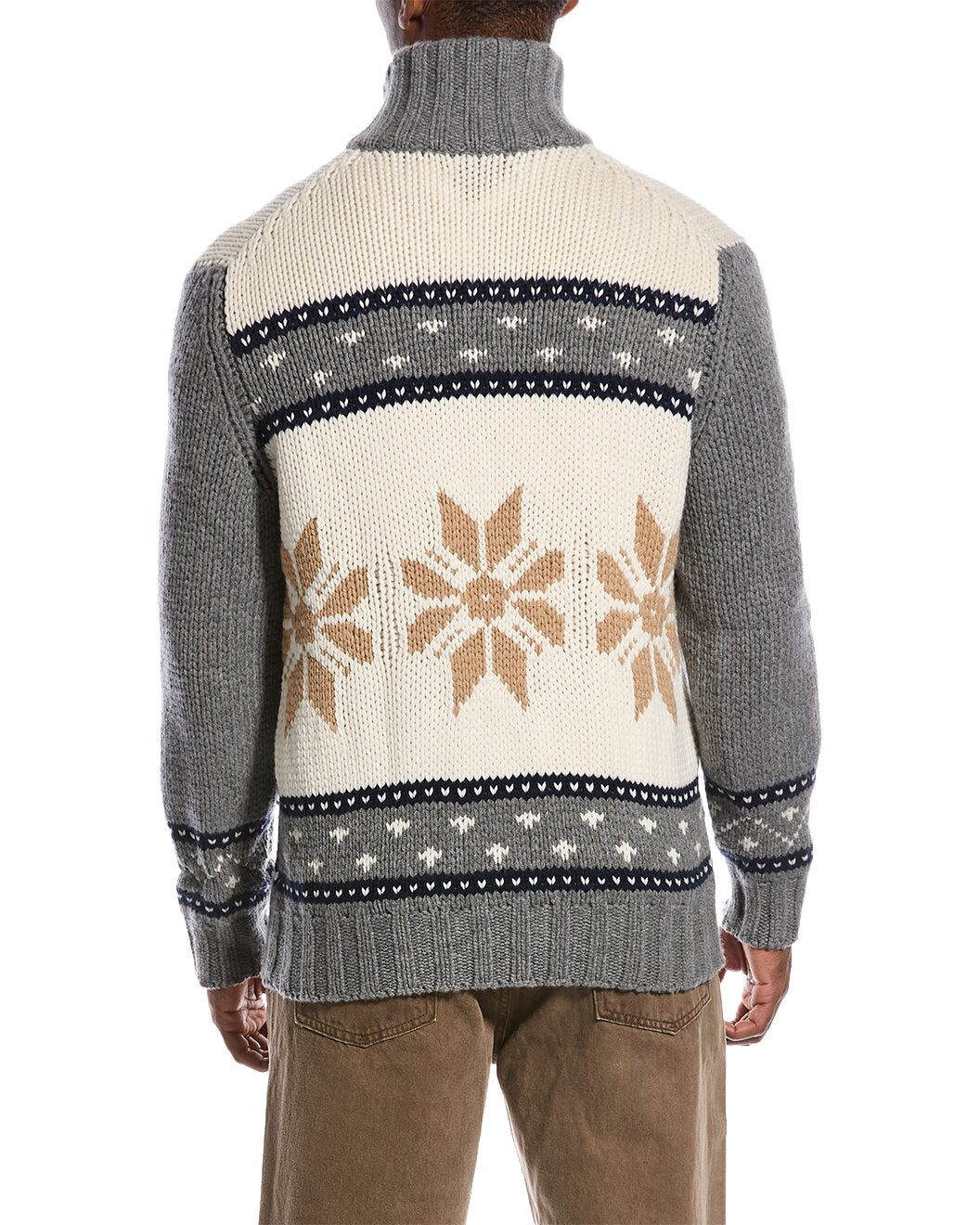BRUNELLO CUCINELLI MEN'S 100% CASHMERE HEAVY KNIT CARDIGAN STYLE ZIP UP SWEATER
