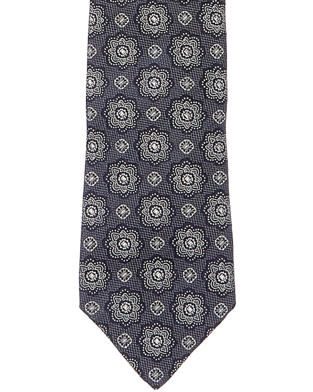 BRUNELLO CUCINELLI MEN'S 100% SILK GEOMETRIC SKINNY TIE NEW