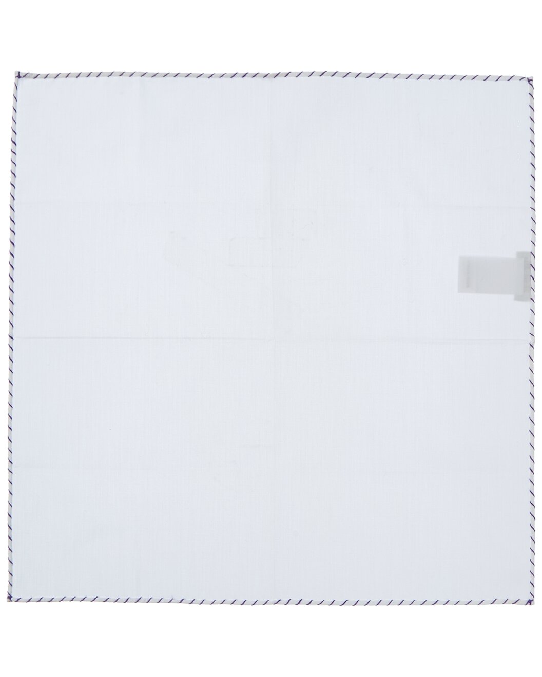 BRUNELLO CUCINELLI MEN'S WHITE COTTON POCKET SQUARE