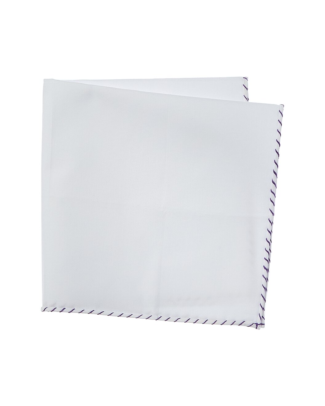 BRUNELLO CUCINELLI MEN'S WHITE COTTON POCKET SQUARE