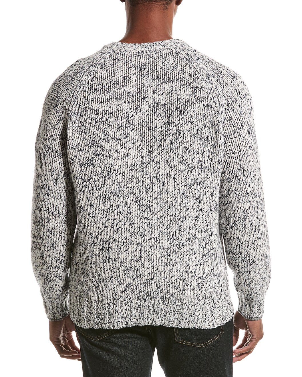BRUNELLO CUCINELLI MEN'S HEAVY KNIT CASHMERE CREW NECK SWEATER/PULLOVER