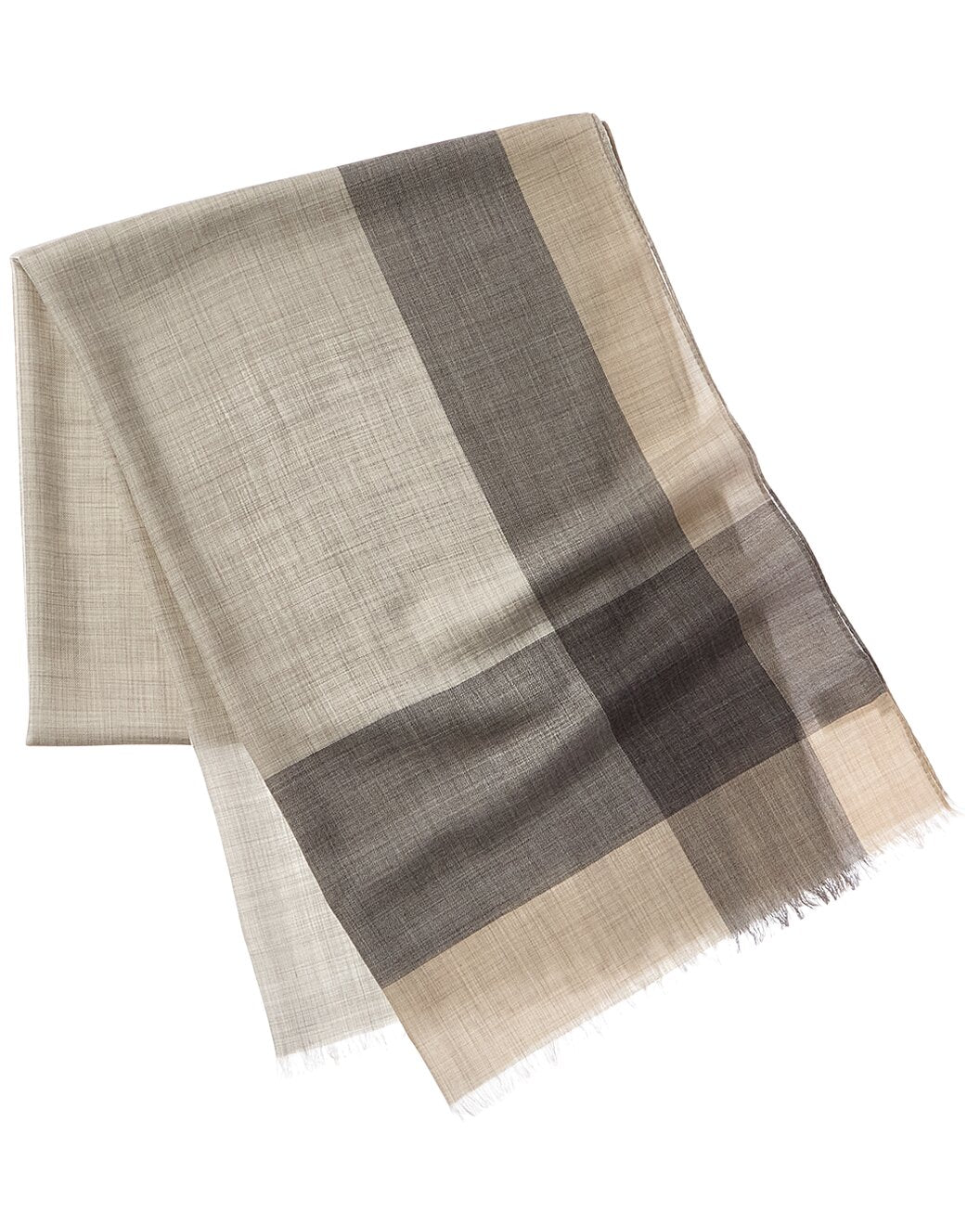 BRUNELLO CUCINELLI MEN'S 100% CASHMERE TWO TONE LIGHT WEIGHT FASHION SCARF