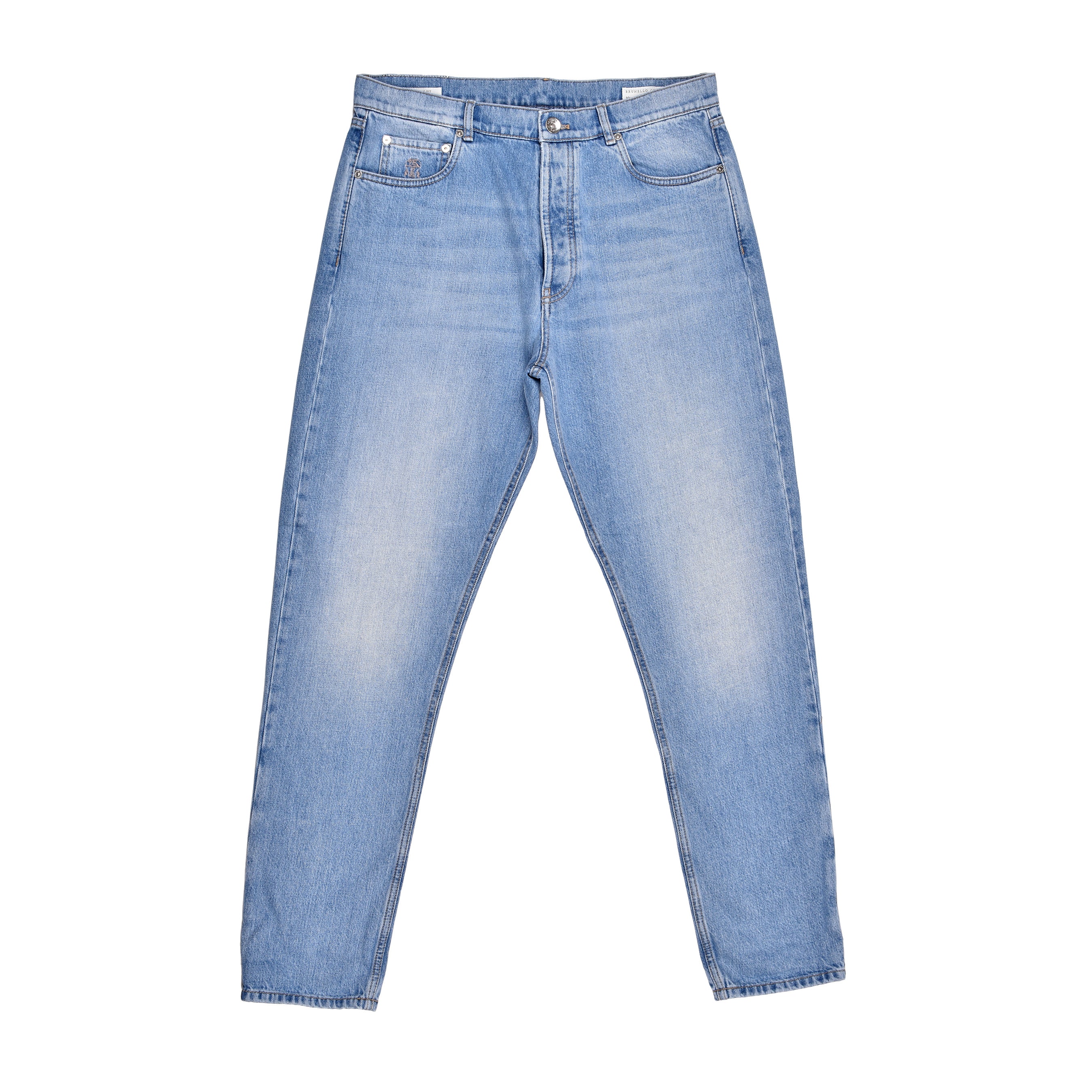 BRUNELLO CUCINELLI MEN'S ICONIC FIT FIVE POCKET DENIM STYLE JEAN PANTS NEW