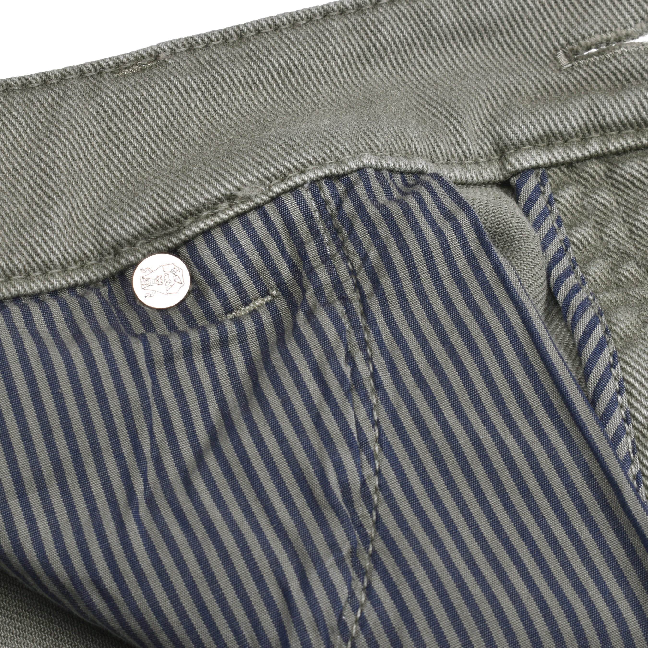 BRUNELLO CUCINELLI MEN'S MILITARY GREEN SKINNY TROUSERS