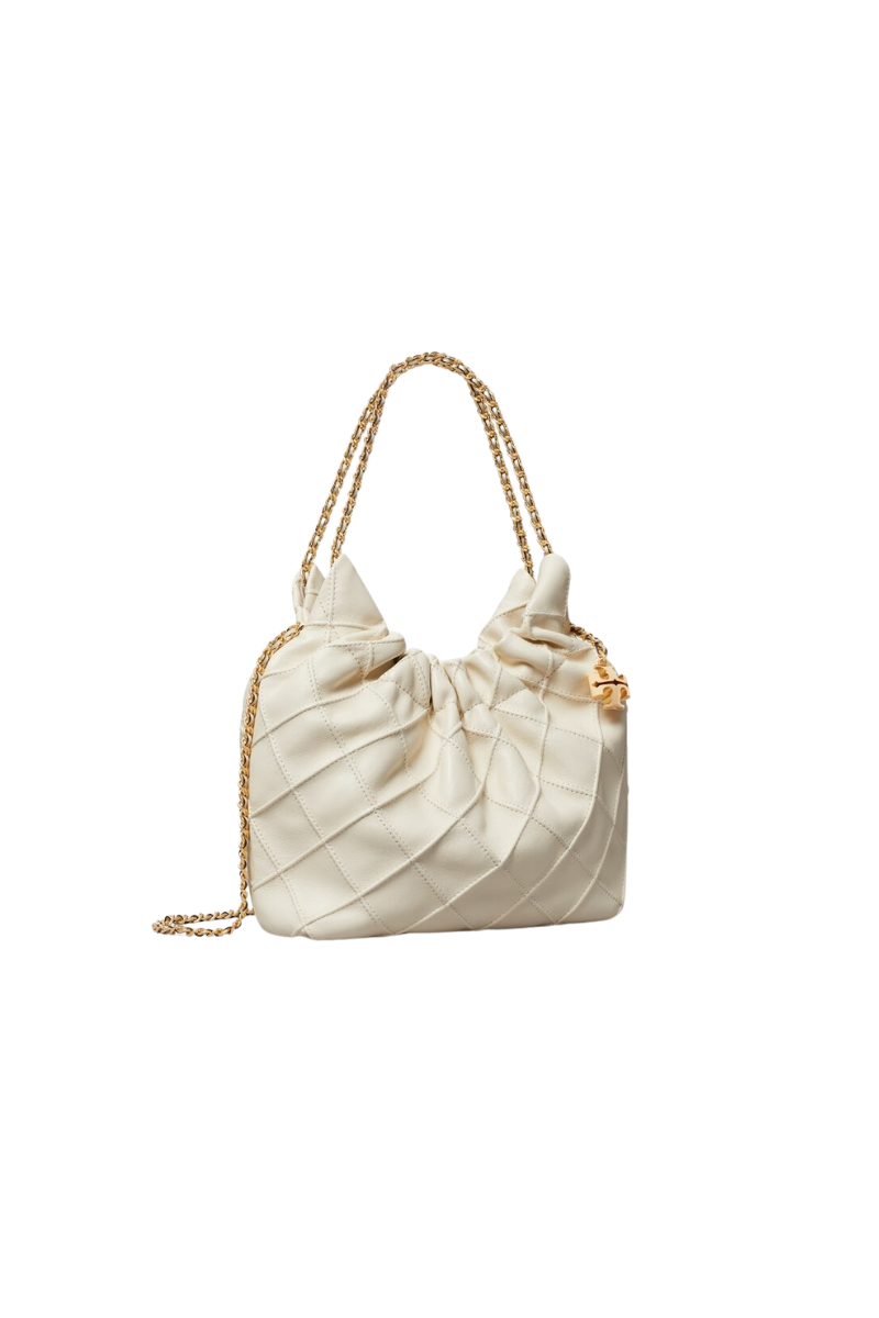 Tory Burch Fleming Mini Hobo Bag Light Cream 162451-252