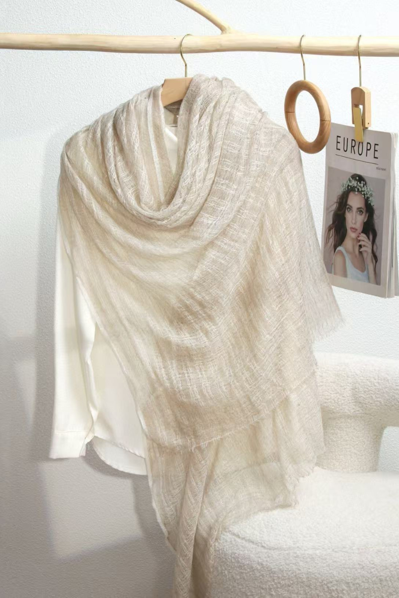 Max Simple Moonlight Cashmere Wrap Almond