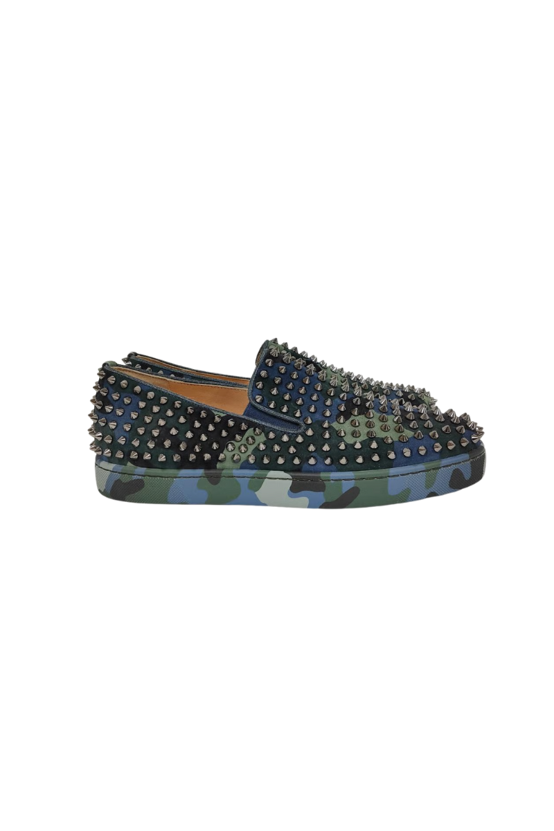 Christian Louboutin Roller Boat Cam Studs Sneakers Blue