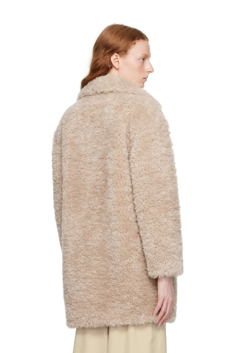 Herno Women's  Beige Curly Coat