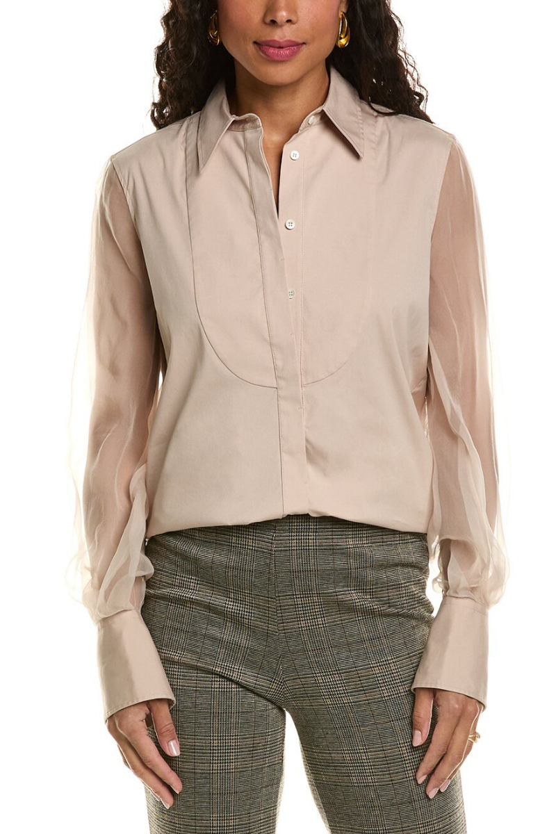 Brunello Cucinelli Embellished Cotton Shirt MP091ML216