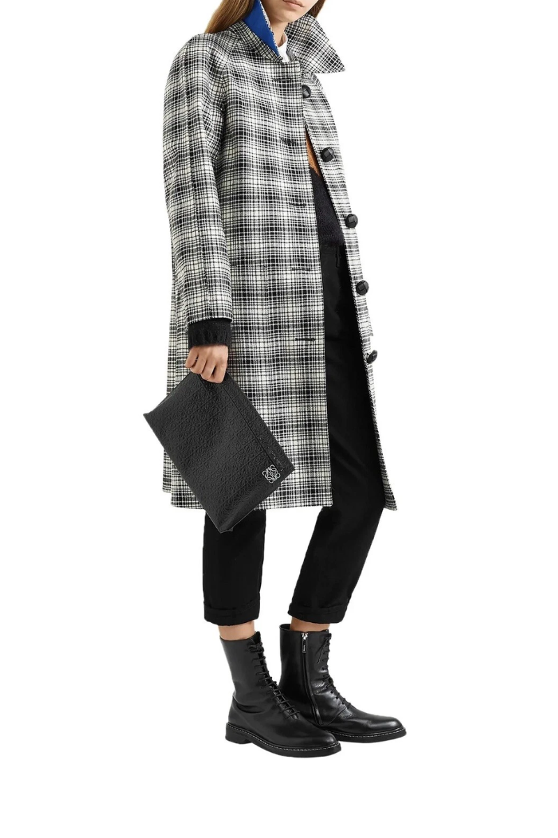Burberry Walkden Plaid Check Wool Coat