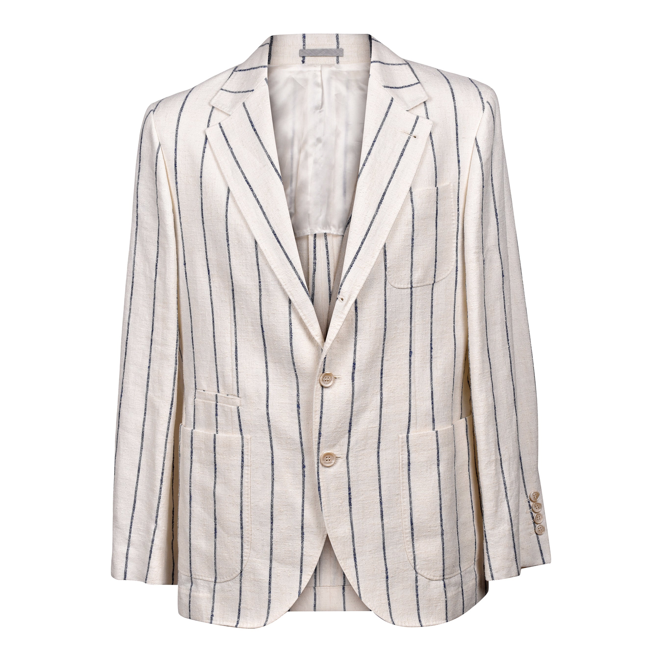 BRUNELLO CUCINELLI MEN'S WOOL BLEND 3 BUTTON CASUAL STRIPED SUIT NEW