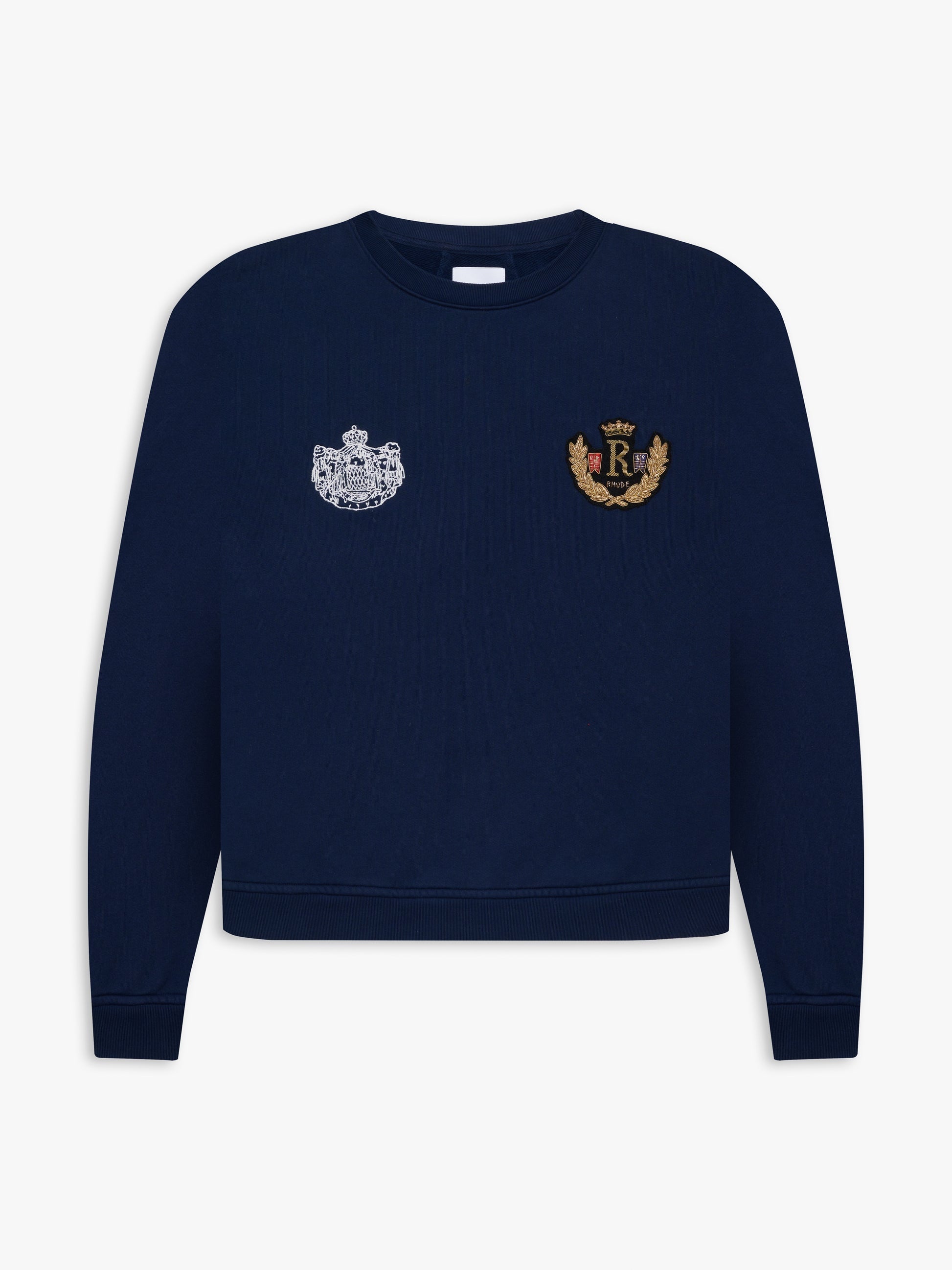RHUDE MEN'S MONACO CREST CREWNECK