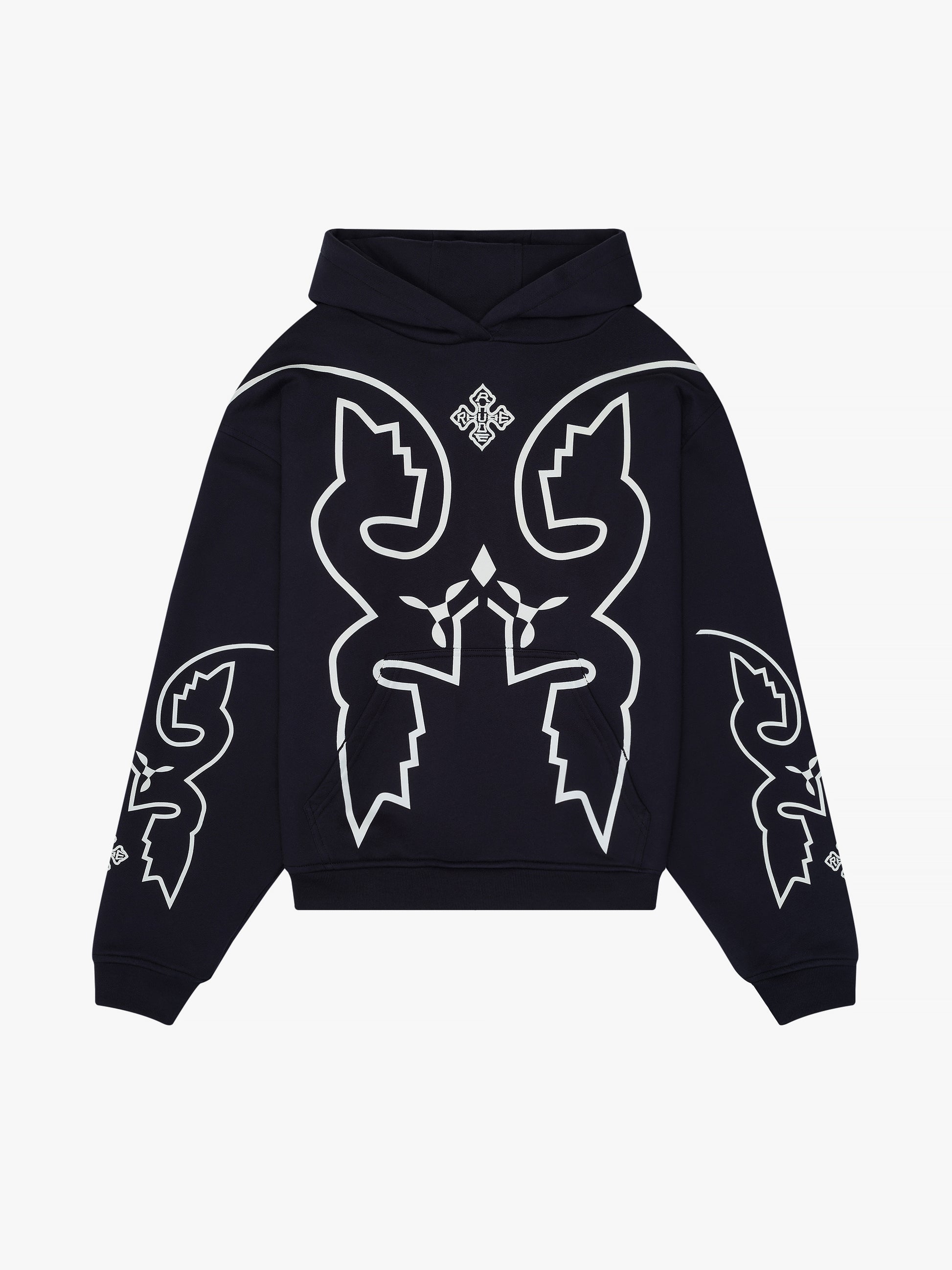 RHUDE MEN'S WESTERN LOGO HOODIE