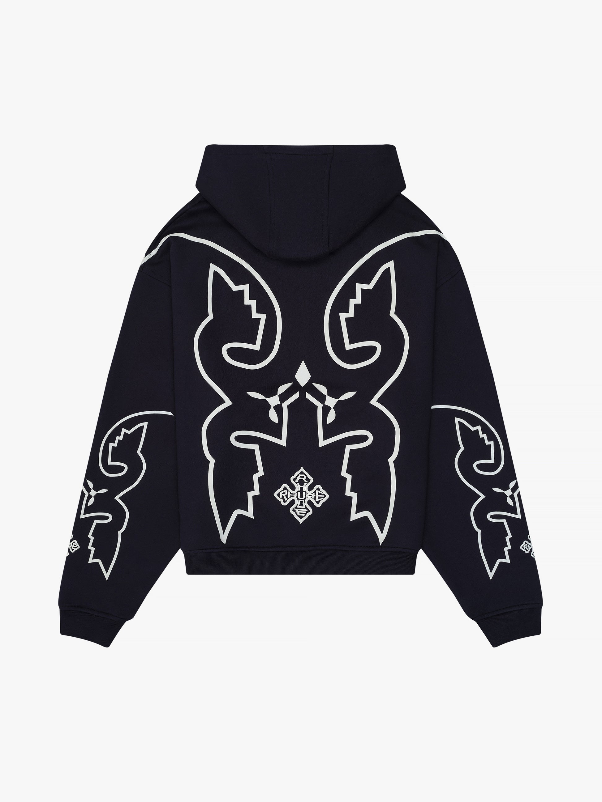 RHUDE MEN'S WESTERN LOGO HOODIE