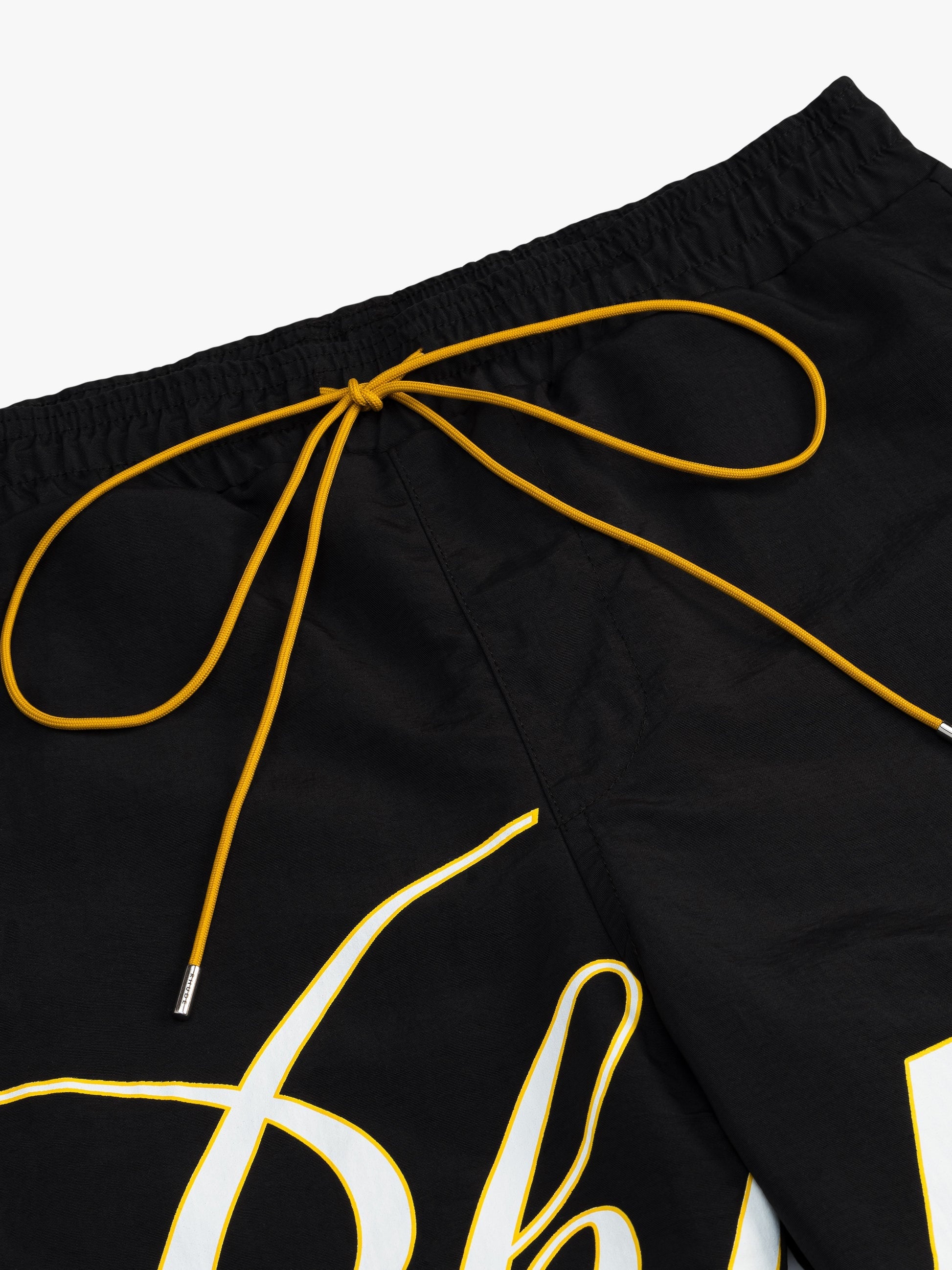 RHUDE MEN'S SCRIPT LOGO SWIM SHORT NWT