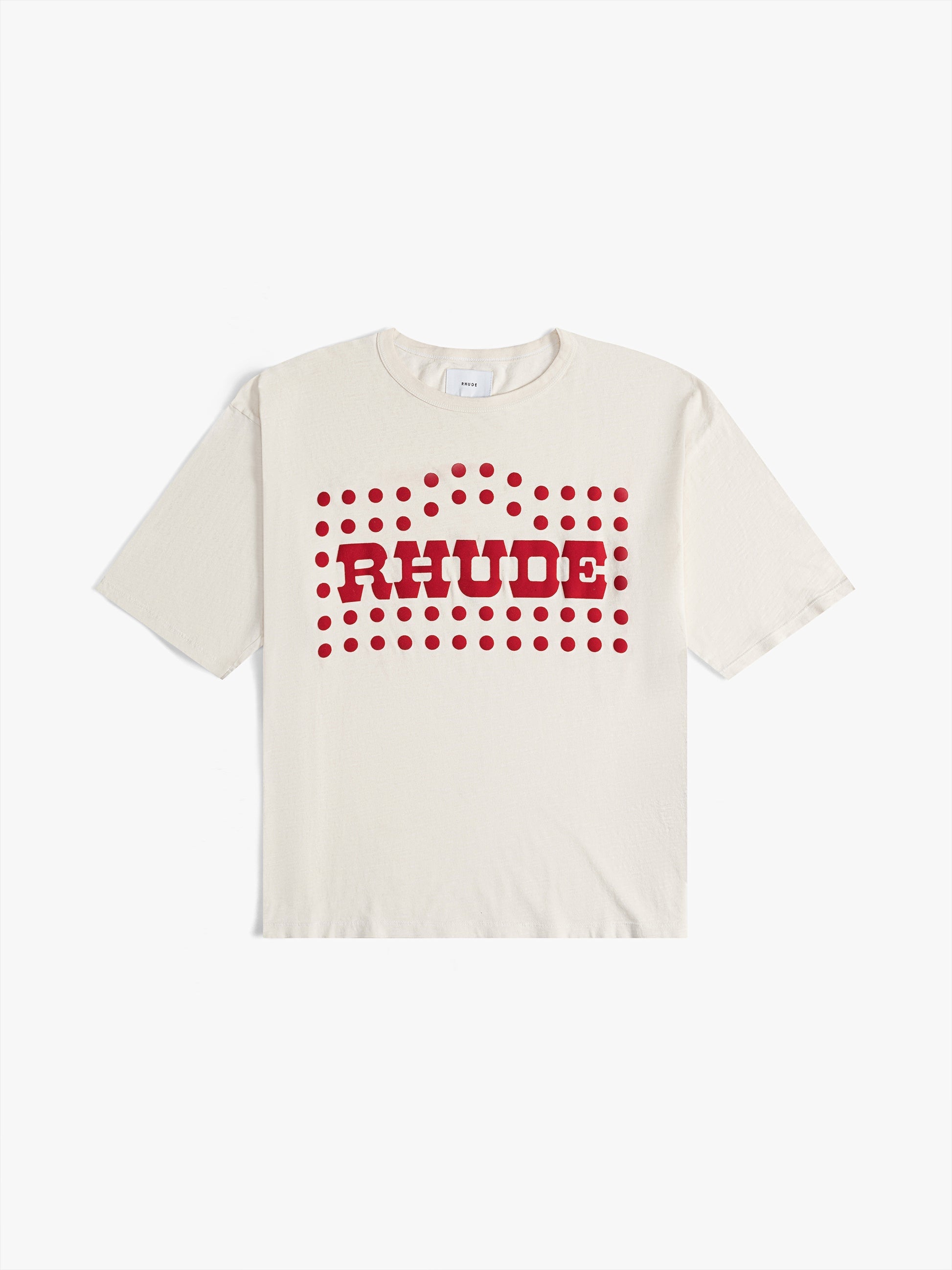 RHUDE MEN'S FLOCKED BURNOUT TEE NWT