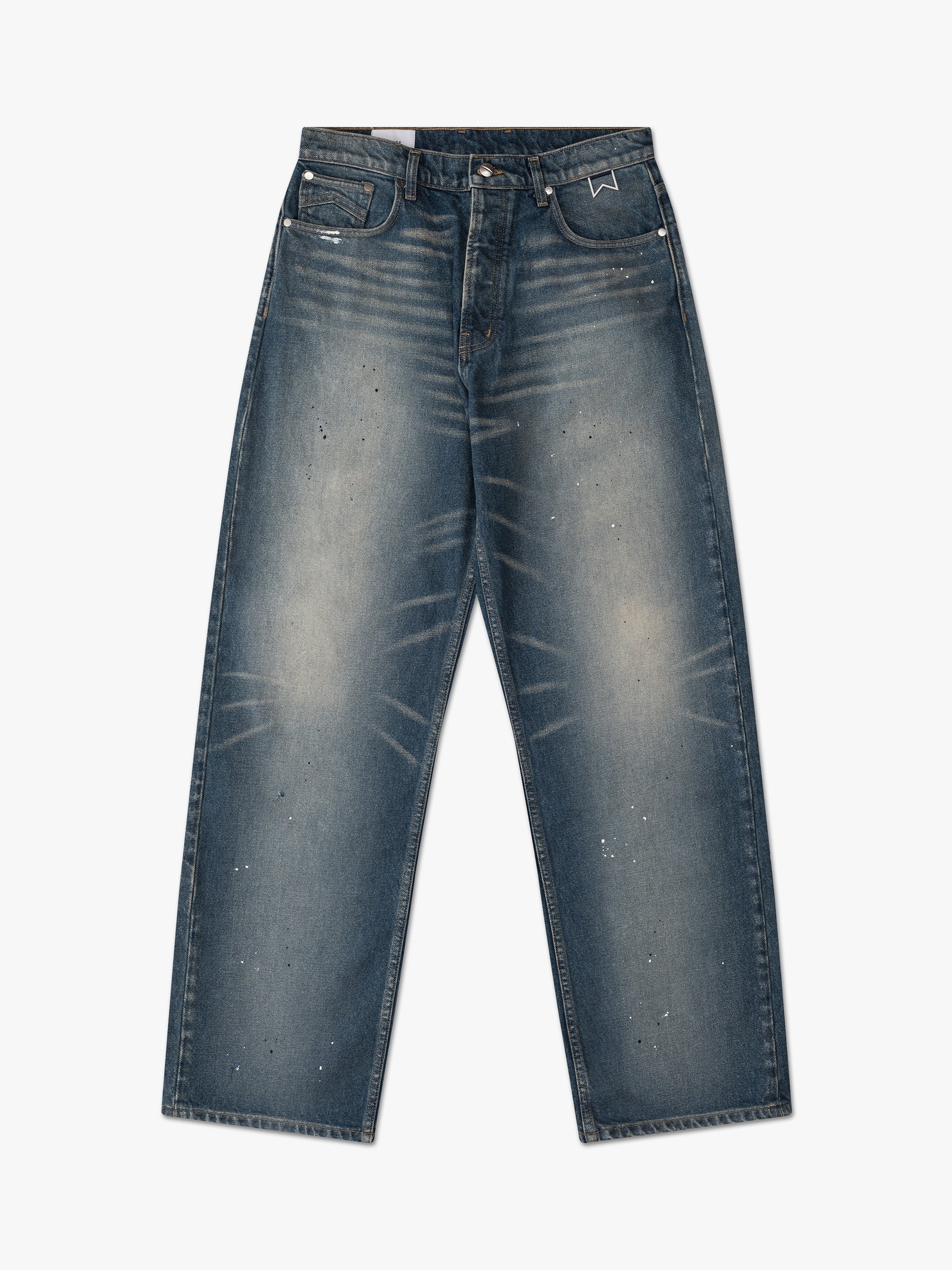 RHUDE MEN'S WIDE LEG DENIM